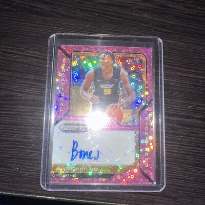 Nah'shon Hyland Bones 2021-22 Panini Draft Picks Pink Disco Auto Rookie RC 17/20