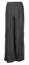 Womens Trousers Lagenlook 100% Silk Quirky Boho Linen Harem Baggy Italian Layer