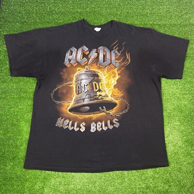 Vintage 2011 AC/DC Hells Bells Rock Band Concert Tour Tee Shirt Men's XXL 26x31