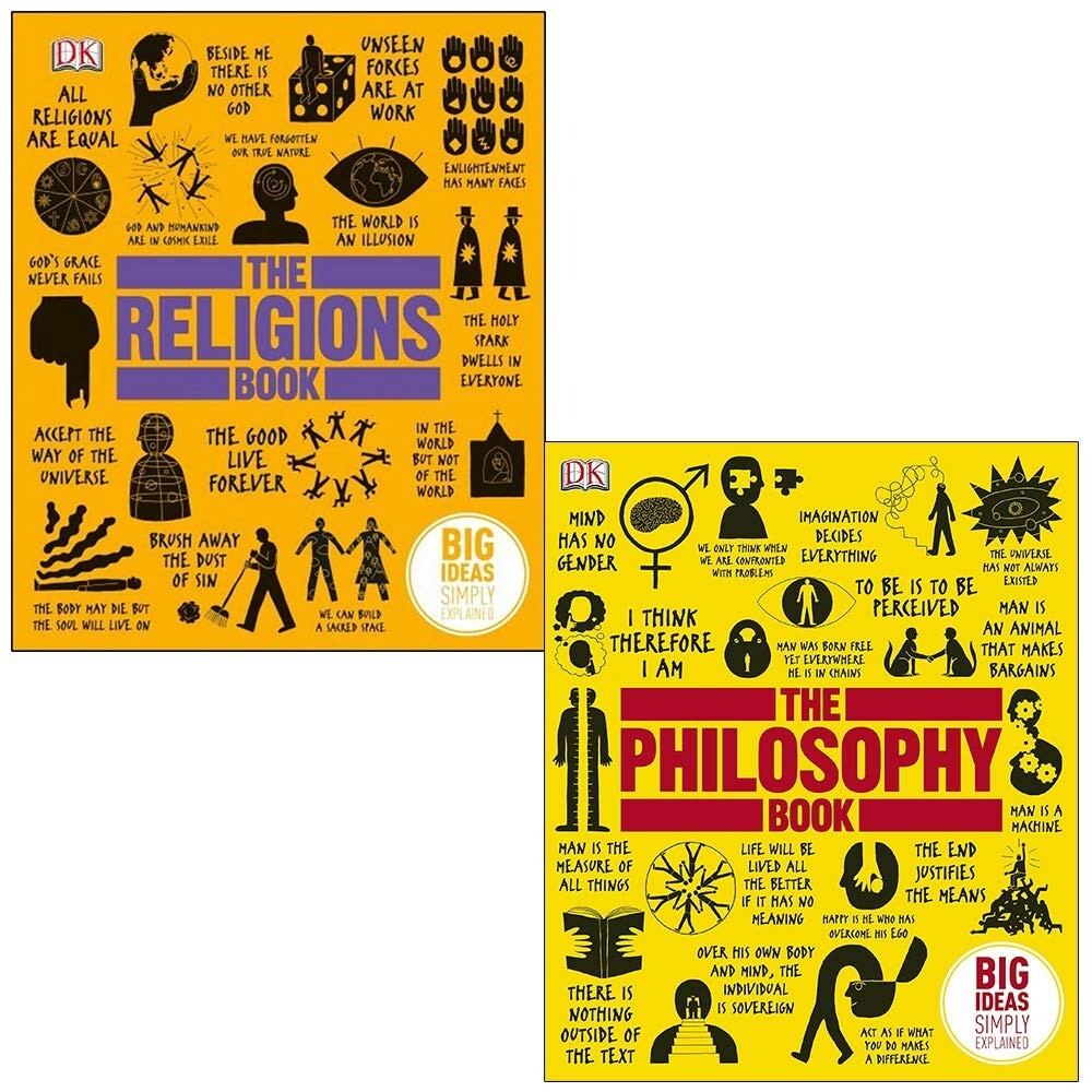 Religions Book,Philosophy Book Big Ideas Simply Explained 2 Books Set by DK