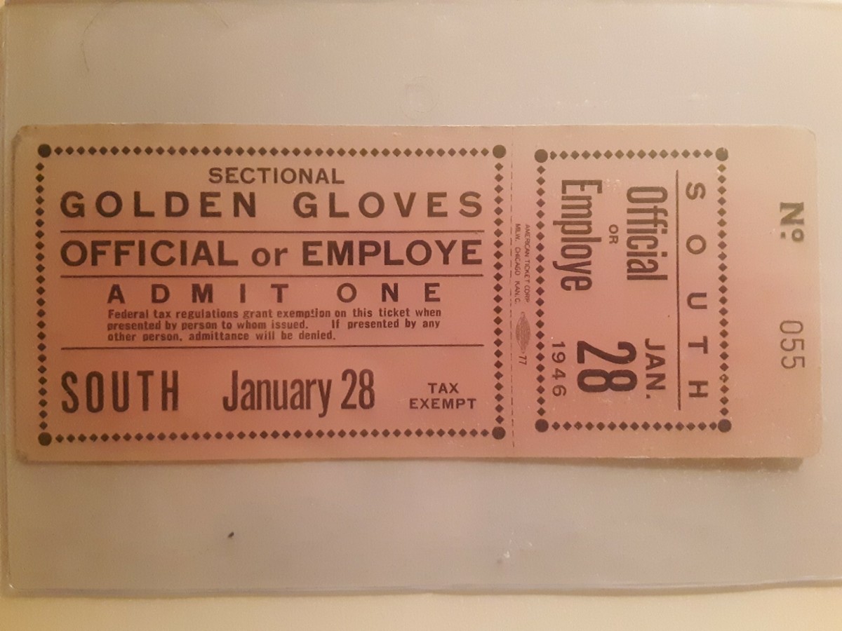 Golden Gloves Boxing Ticket 1946 | eBay