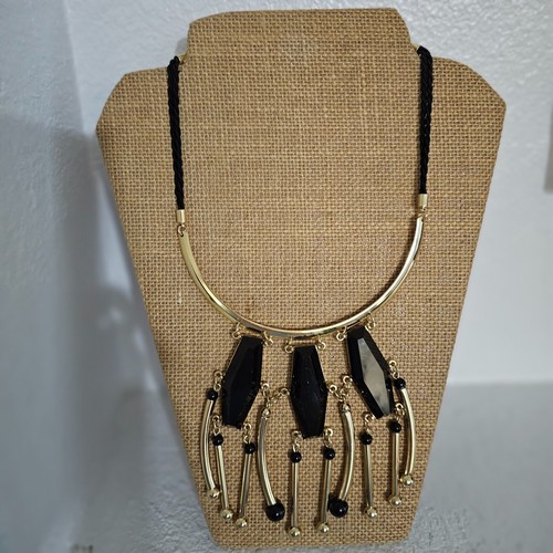 Collana girocollo donna CHICOS nero e oro catena da 4 pollici per un uso più lungo - Foto 3 di 8