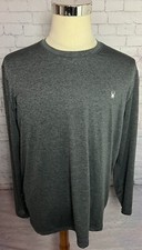 Spyder Men's Swim Surf Sand Sun UPF 50 Quick Dry Rash Guard Gray Size L
