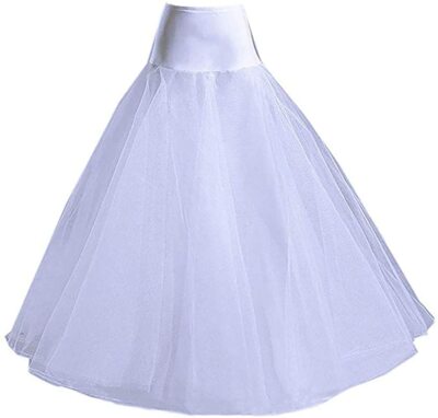 A Line Petticoats for Women Crinoline Half Slips Floor Length Bridal-Underskirt