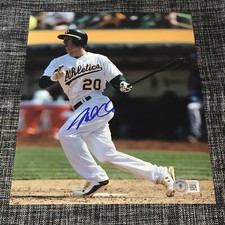 MARK CANHA SIGNED AUTOGRAPH 8X10 PHOTO OAKLAND ATHLETICS A'S BECKETT BAS COA