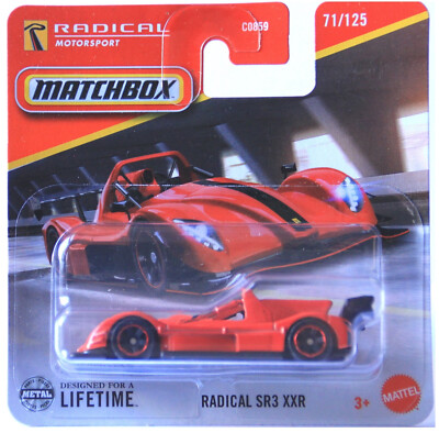 Matchbox Motorsport Radical SR3 XXR Rennwagen Rot 71/125 JBR72 2025