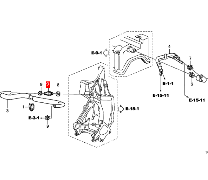17130RBBA01 / KP116/17130PNDA01 For Honda Crosstour CR-V Accord Civic PCV Valve