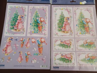 Stanzpapier Decoupage & Trägerpapier - 2 Blatt pro Packung - Weihnachtsbaum