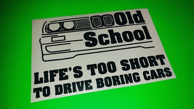 OLD SCHOOL BMW cooles Auto, Stoßstange, Fensteraufkleber/Decal