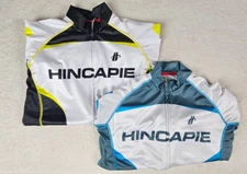 Lot of 2 Hincapie Nitro Full Zip Cycling Jersey-Black/Yellow Blue/Gray -Mens Med