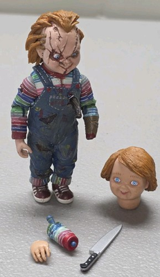 #ad #ad NECA Chucky Doll 4quot; w Head Child#x27;s Play Good Guys MIssing Broken Hand READ See $19.99