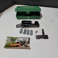 VTG Singer Buttonholer W654321N Sewing Machine Attachment Case Cams Instructions