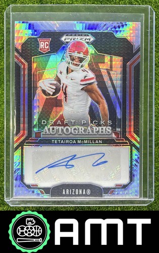 Tetairoa McMillan RC 2025 Panini Prizm Draft Picks Auto Hyper Wildcats