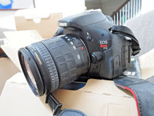 CANON EOS REBEL T3I WORKING CAMERA IN BOX 18.0 MEGAPIXEL QUANTARAY 28-200 LENS