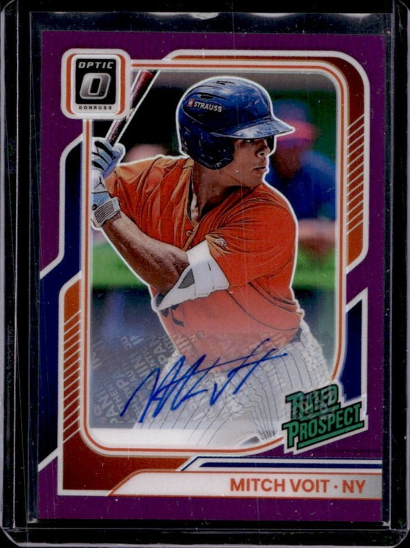 2026 Donruss Mitch Voit Rated Prospects Optic Purple Prospect Auto #/99