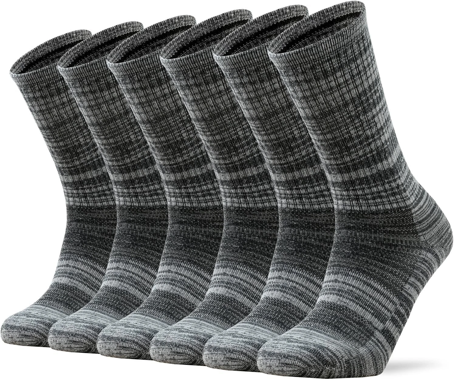 Men's Lightweight Merino Wool Cushioned Crew Socks - Comfortable & Moisture-Wick
