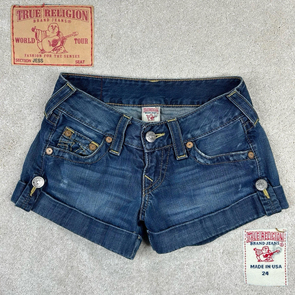 True Religion デニムショートパンツ 24 True Religion Waist Size 24 in Shorts for Women for sale | eBay