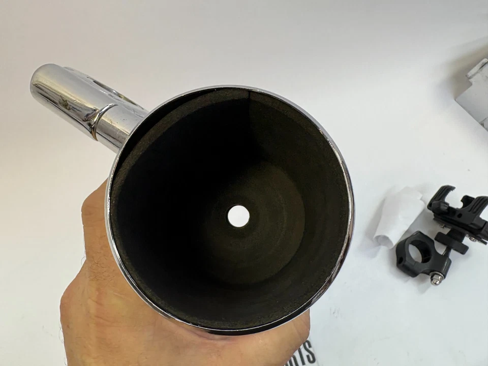 Braçadeira de guidão cromada Harley Kruzer Kaddy porta-garrafa copo bebida suporte - Imagem 4 de 4