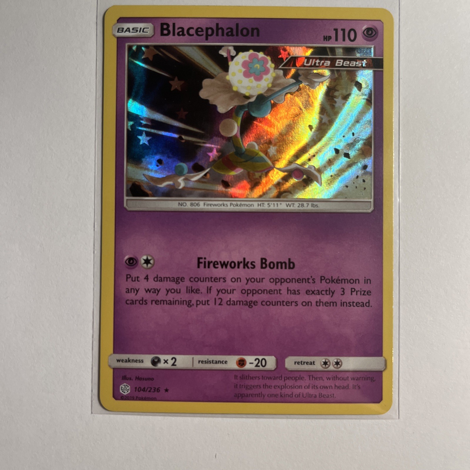 Blacephalon 104/236 Holo Cosmic Eclipse Pokemon TCG