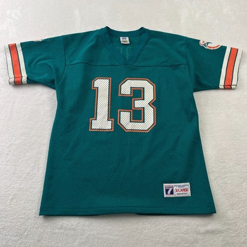 Maglia Dan Marino Youth XL Logo 7 MIAMI DELFINI NFL MADE IN USA - Foto 2 di 8
