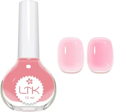HERBINSOLS Pink Nail Polish - Sheer Pink Nail Varnish - Transparent Quick Dry Long Lasting