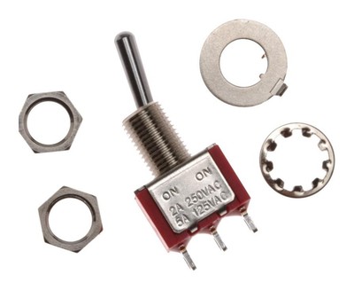 2PC CARLING TECHNOLOGIES - 2M1-SP1-T1-B1-M1QE - Toggle Switch, On-None-On, SPDT