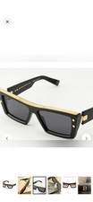 Balmain B-VII Akonis NWT Black & Gold Sunglas...