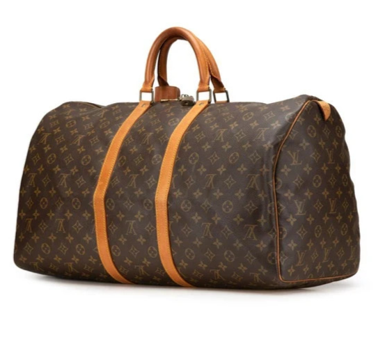Louis Vuitton Keepall 55 Monogram Brown Canvas Boston Bag M41424 Pre-Owned Travel Duffle-image