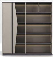 Schrank BüRo BüCherschrank Aktenschrank MöBel Eleganter Schrank Beleuchtet