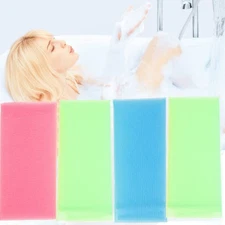 4 Pcs Nylon Shower Bath Towels Long Exfoliating Washcloth for Body