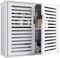 Bambus HäNgeschrank Weiß, Badezimmer Wandschrank HäNgend, Medizinschrank