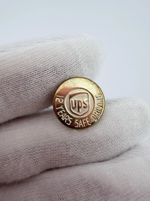 UPS United Postal Service 12 Years Safe Driving Award Pin - Wear