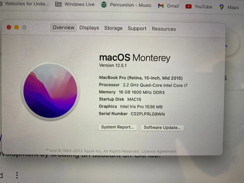 Apple MacBook Pro 15" 2015 · i7 · 16GB · 1TB, foto 2 de 5