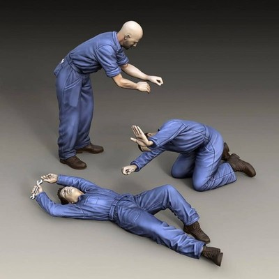Mechanics - 3 Figurs / 1:48 - Royal Model 832