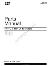 Caterpillar Cat 336F L 336F LN Excavator Parts Catalog Manual SEBP7553