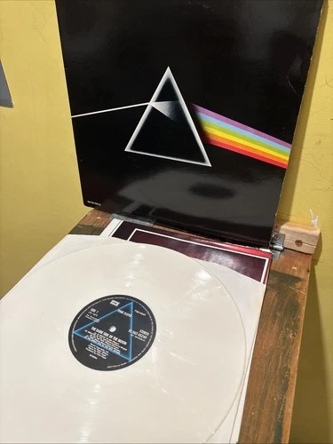 Rare Pink Floyd Dark Side Of The Moon Dutch Holland Press Posters White Vinyl Lp