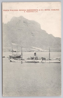 Posta Italiana Regina Margherita SS Royal Coaling Sao Vicente Kap Verde