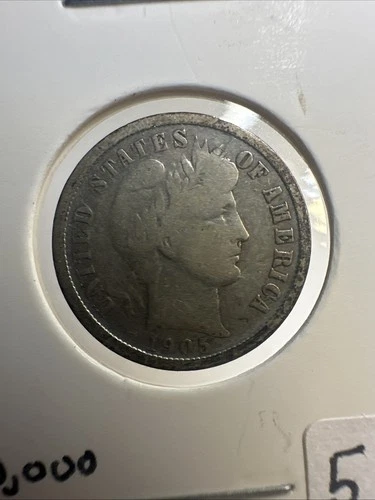 1905-O Barber Dime 90% Silver Better Condition (B116)