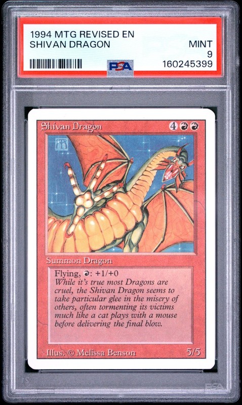 MTG Magic the Gathering Shivan Dragon [Revised Edition] - PSA 9