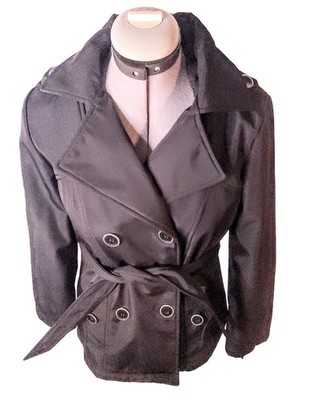 Sebby Collection Women's Double Breast Waterproof Trench With Hood Size Small