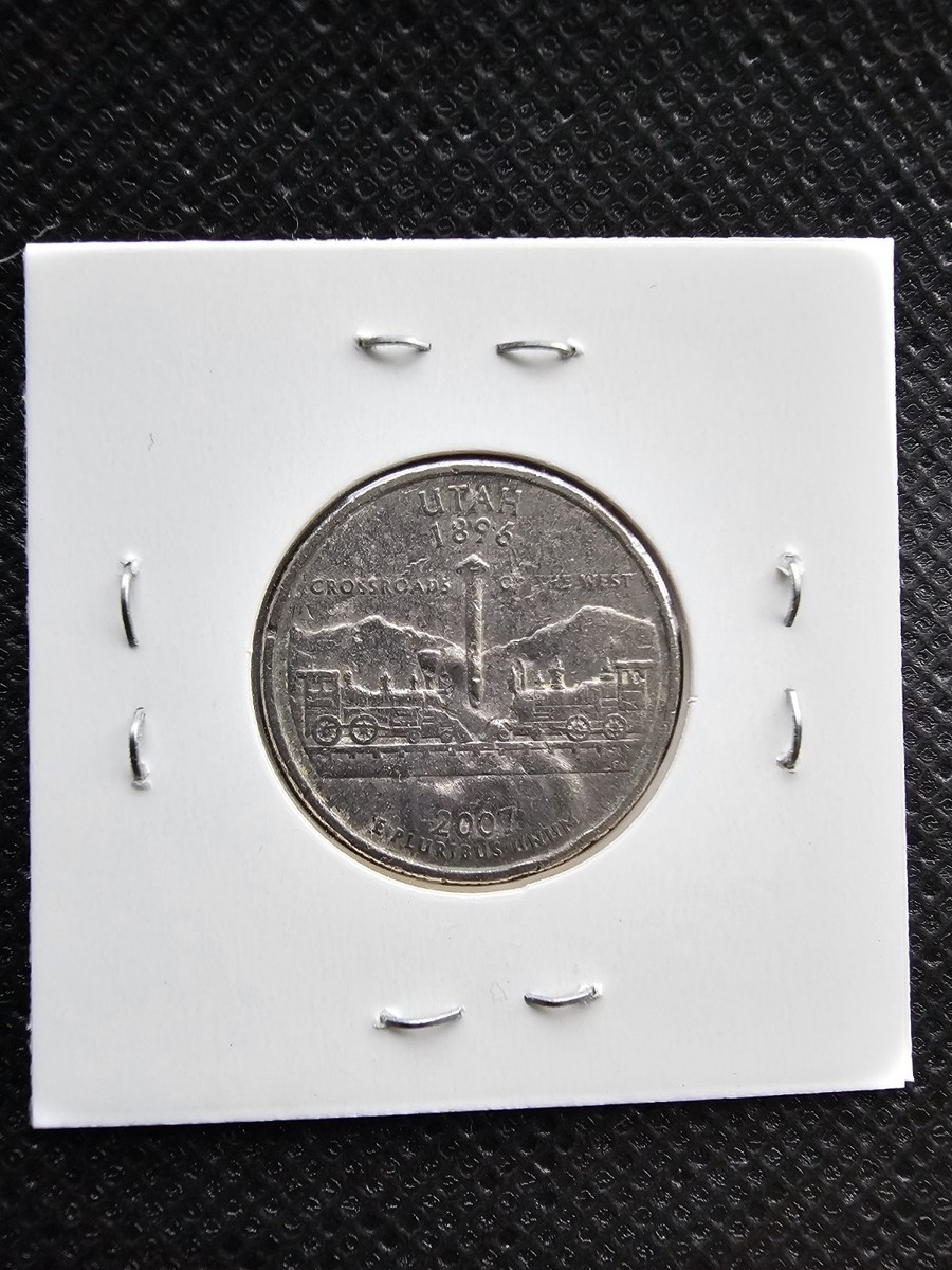 【新品未使用】2007年発行 ユタ州Quarter 1 バンク•ロール 2007 P Utah State Quarter Actual Coin Remarkable Eye
