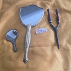 VINTAGE ANTIQUE MIRROR SET  VINTAGE CURLING IRON GREAT CONVERSATION OR USAGE — photo 5