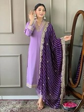 Pakistani Bollywood Kurti Pant Dupatta Set Indian Women Beautiful Salwar Kameez