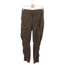 Lululemon Brown Ruched Dance Studio Mid-Rise Drawstring Jogger Womens Size 6