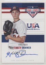 2017 Panini USA Baseball Stars & Stripes 495/499 Hagen Danner #3 Auto 0f8
