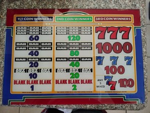 Slot Machine Award Glass (3 Coin) 777 Las Vegas History 