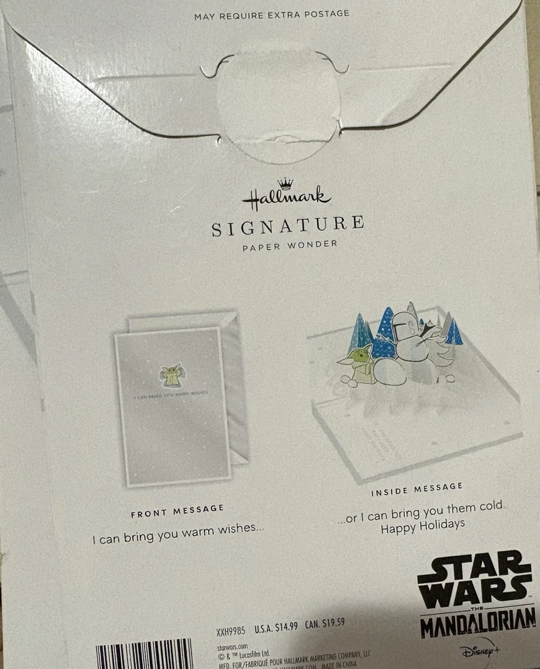 NEW Hallmark Paper Wonder Pop Up Star Wars Mandalorian Baby Lot Of 4 - Image 3 of 4