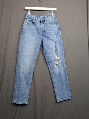 Old Navy Jeans Extra High Rise Curvy Sky High Straight Blue Denim Womes Size 4