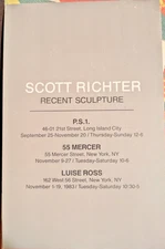 Scott Richter Sculptures postcard 1983 P. S. 1 55 Mercer Luise Ross