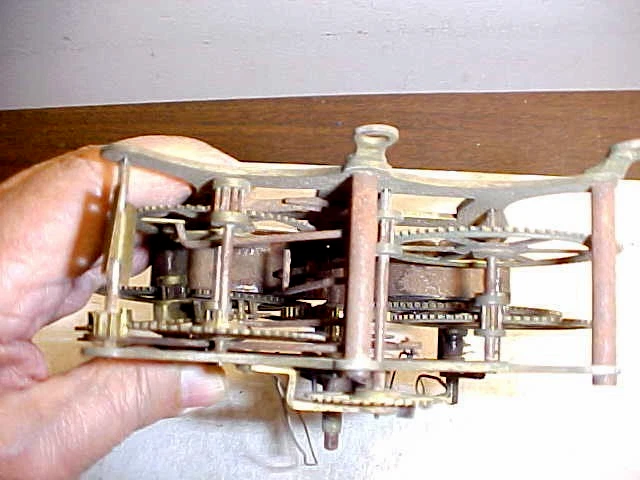 Antique Clarke & Gilbert Weight Driven Clock Movement For Parts Or Restoration. - Image 4 of 4